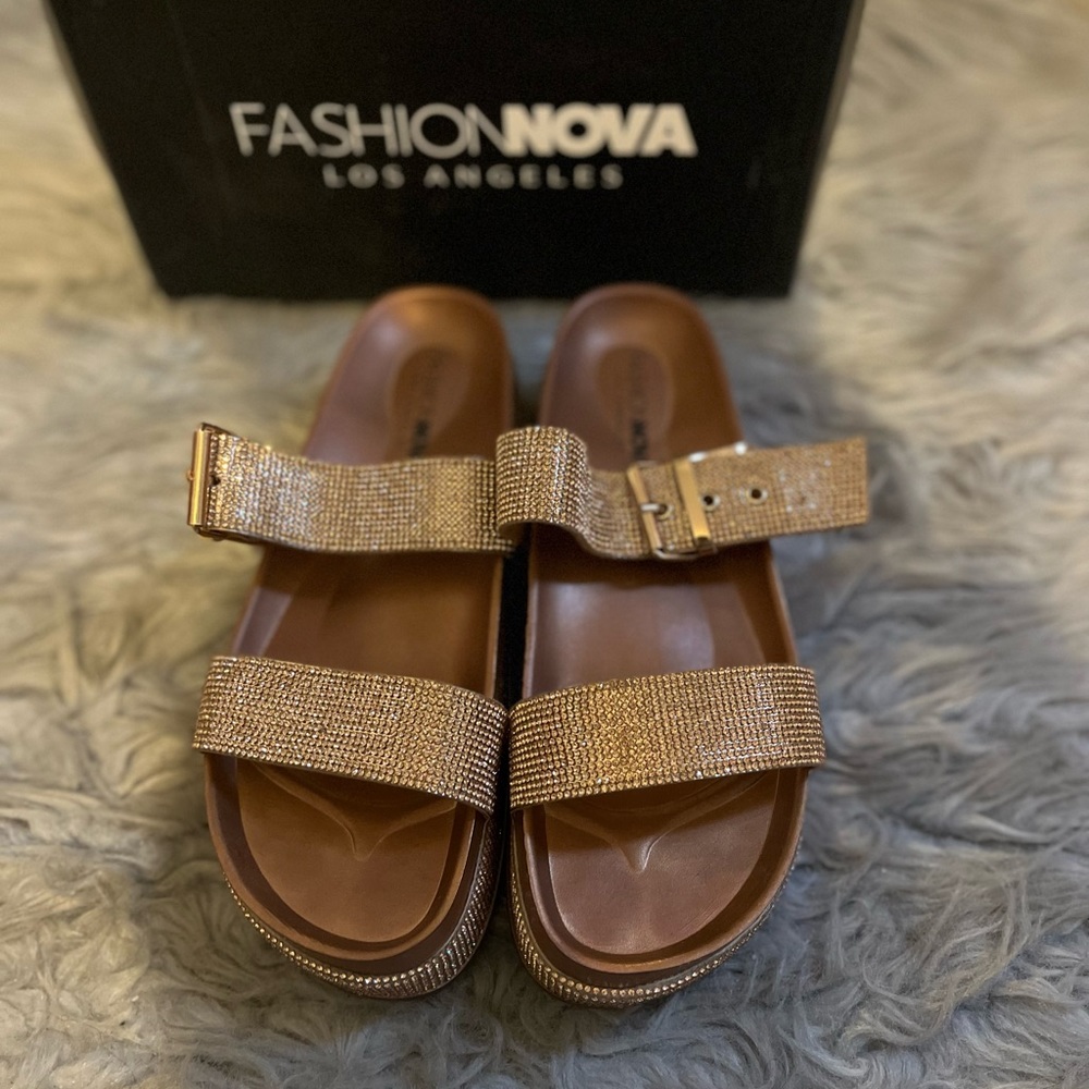 Rose Gold Jesus sandals